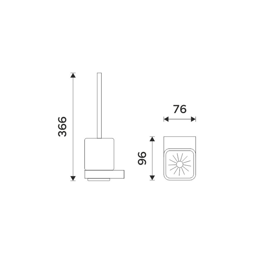 NIMCO NKC 30094KN-90 - Toaletborste med vägghängare NIKAU vit/matt svart