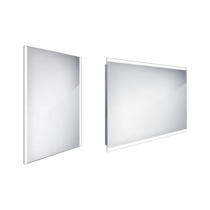 NIMCO ZP 11002 - Badrumsspegel med LED-bakgrundsbelysning, 24W/230V, 6500K, 80x60 cm, IP44