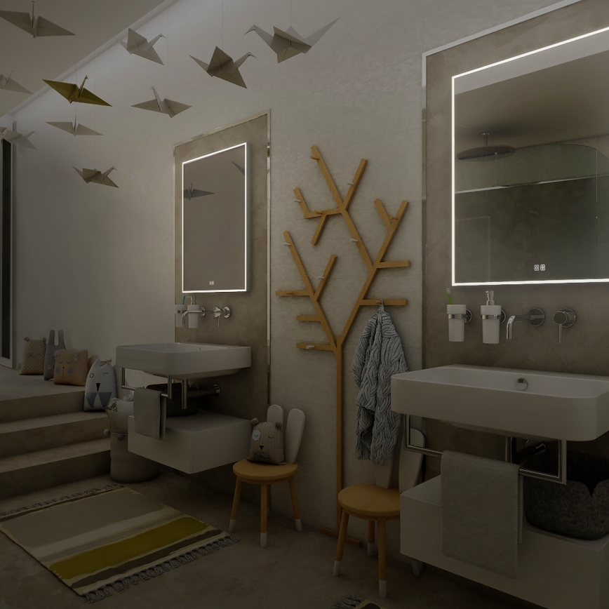 NIMCO ZP 13002VX - LED-dimmbar bakgrundsbelyst badrumsspegel LED/41W/230V 3000-6500K 80x60 cm IP44