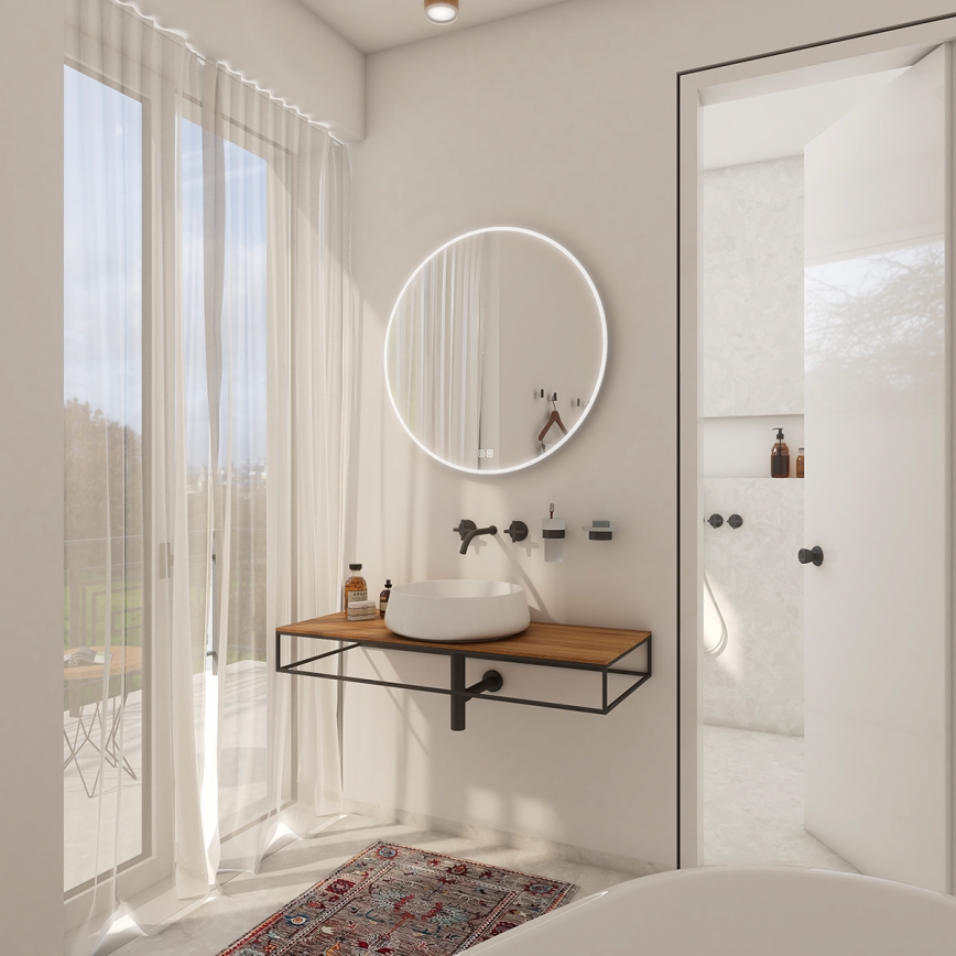 NIMCO ZP 26000RVX - Dimmbar LED-bakgrundsbelyst badrumsspegel LED/26W/230V 3000-6500K Ø 60 cm IP44