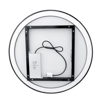 NIMCO ZPC 28001RVX-90 - LED-dimbar bakgrundsbelyst badrumsspegel LED/33W/230V 3000-6500K Ø 70 cm matt svart IP44