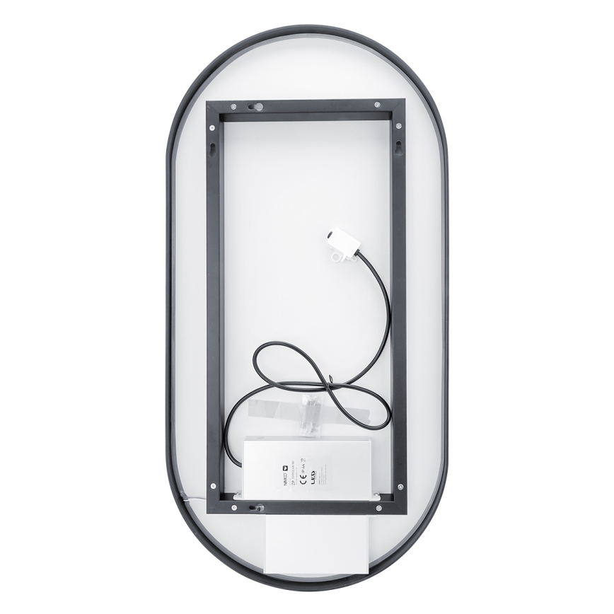NIMCO ZPC 32002LVX-90 - LED-dimmbar badrumsspegel med bakgrundsbelysning LED/25W/230V 3000-6500K 80x40 cm matt svart IP44