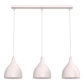 NOAK CLASSIC pendellampa med kabel, 3xE27/15W/230V, krämfärgad
