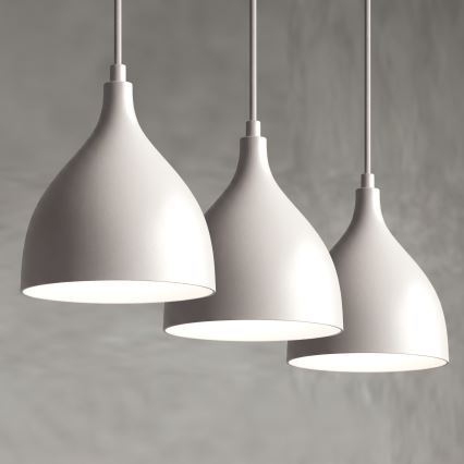 NOAK CLASSIC pendellampa med kabel, 3xE27/15W/230V, krämfärgad