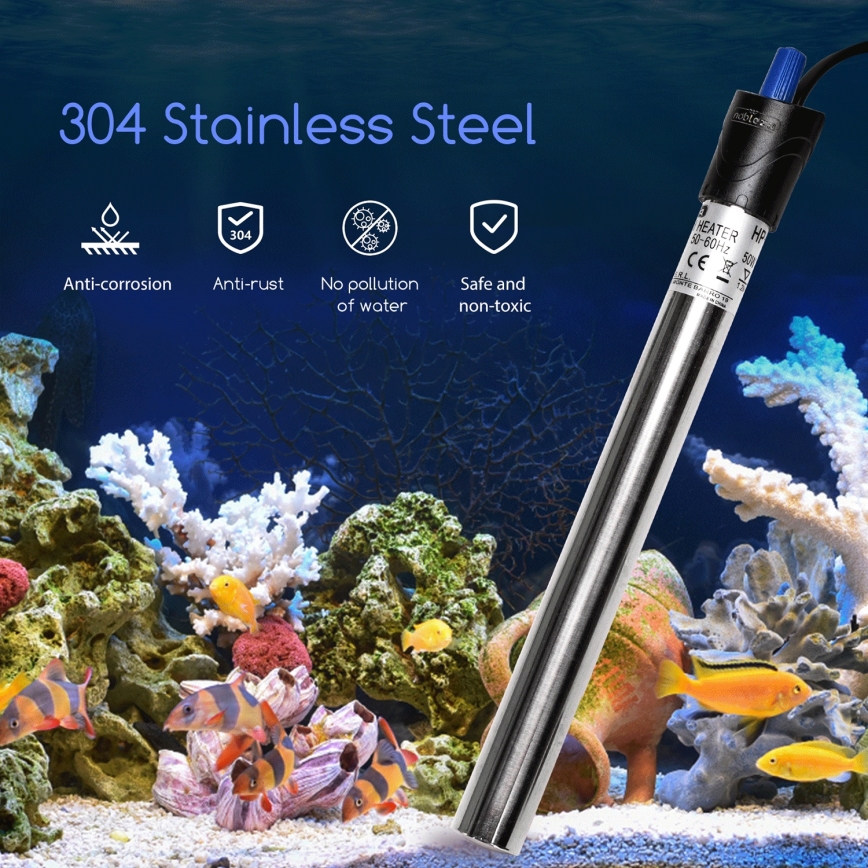 Nobleza - Akvarievärmare 100 W i rostfritt stål