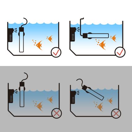 Nobleza - Akvarievärmare 100 W i rostfritt stål