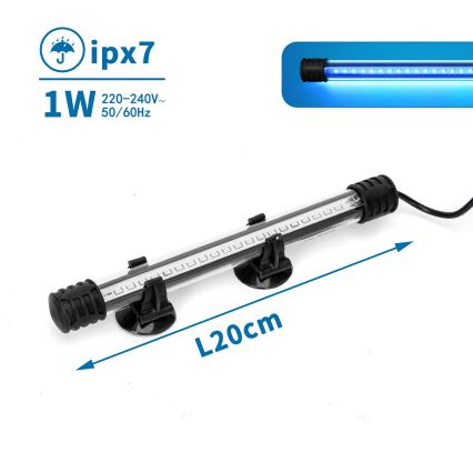 Nobleza - LED-akvariebelysning LED/1W/230V IPX7 20 cm