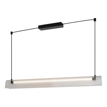 Nordlux - ALIANI dimbar LED-pendel med vajer LED/20W/230V 3000K 100 cm svart/klarglas