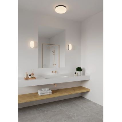 Nordlux - Badrum takbelysning FOAM 2xE27/55W/230V IP44 diameter 34 cm svart