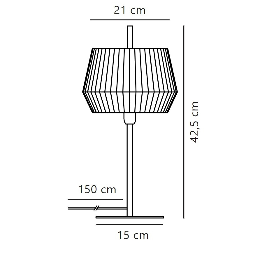 Nordlux - Bordslampa DICTE 1xE14/40W/230V beige/svart