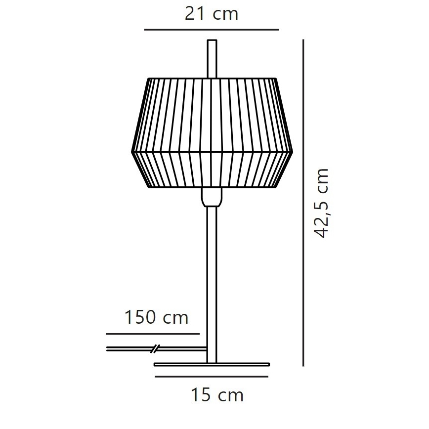 Nordlux - Bordslampa DICTE 1xE14/40W/230V vit/svart