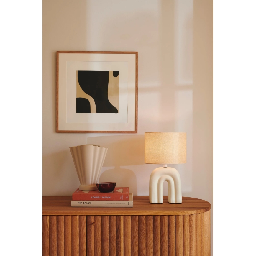 Nordlux - Bordslampa HAZE 1xE27/40W/230V beige