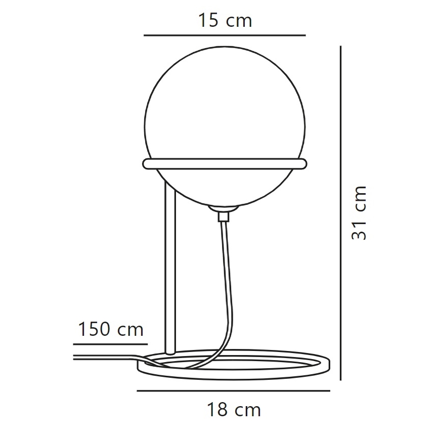 Nordlux - Bordslampa WILSON 1xG9/5W/230V svart