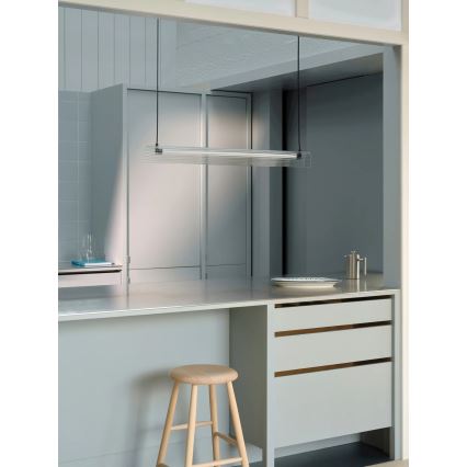 Nordlux - ALIANI dimbar LED-pendel med vajer LED/20W/230V 3000K 100 cm svart/klarglas