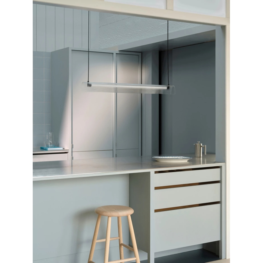 Nordlux - ALIANI dimbar LED-pendel med vajer LED/20W/230V 3000K 100 cm svart/klarglas