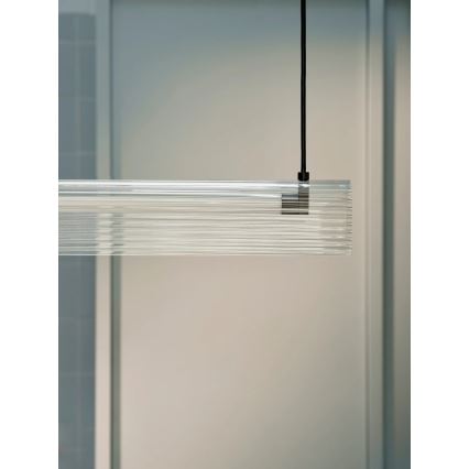 Nordlux - ALIANI dimbar LED-pendel med vajer LED/20W/230V 3000K 100 cm svart/klarglas