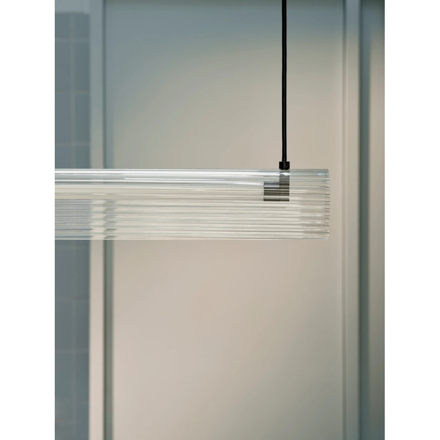 Nordlux - ALIANI dimbar LED-pendel med vajer LED/20W/230V 3000K 100 cm svart/klarglas
