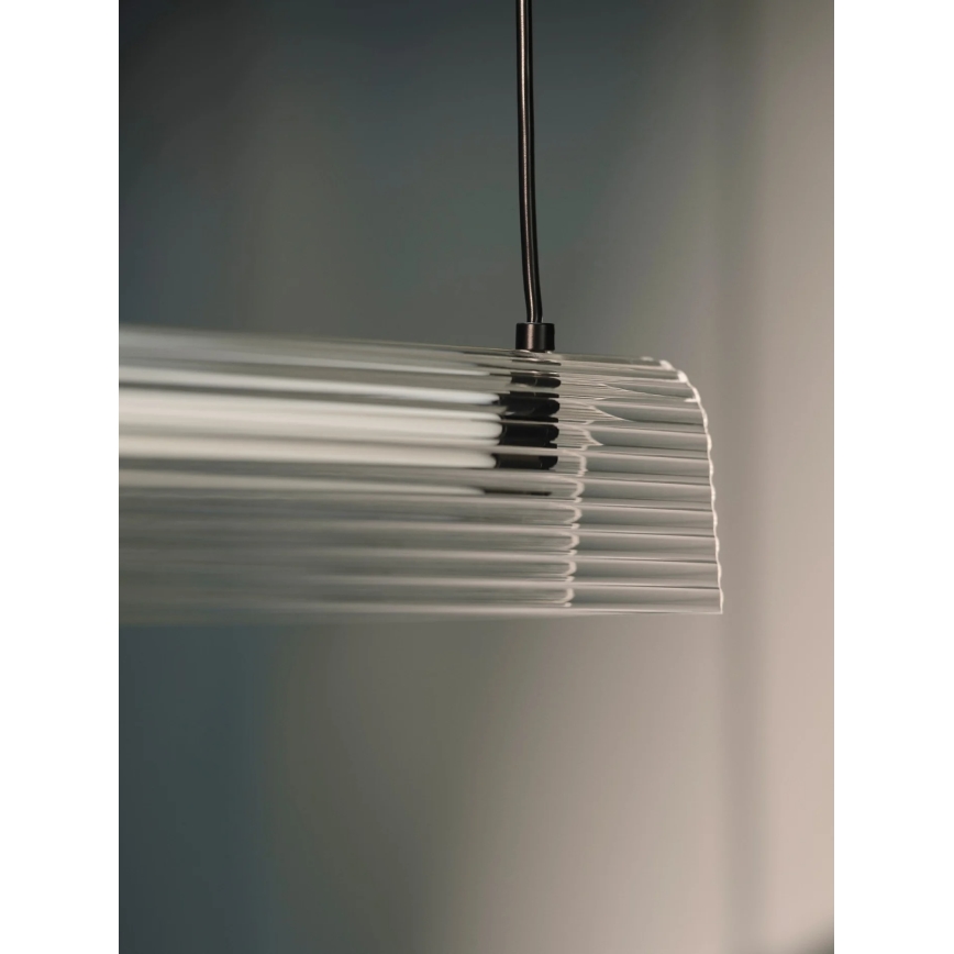 Nordlux - ALIANI dimbar LED-pendel med vajer LED/20W/230V 3000K 100 cm svart/klarglas