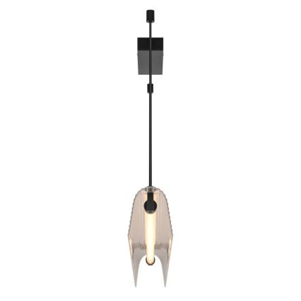 Nordlux - ALIANI dimbar LED-pendel med vajer LED/20W/230V 3000K 100 cm svart/klarglas