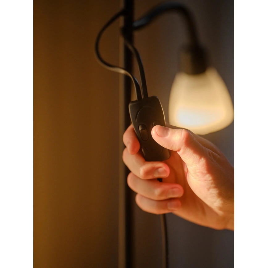 Nordlux - Golvlampa LAURIA 1xE27/40W/230V + 1xE14/15W svart