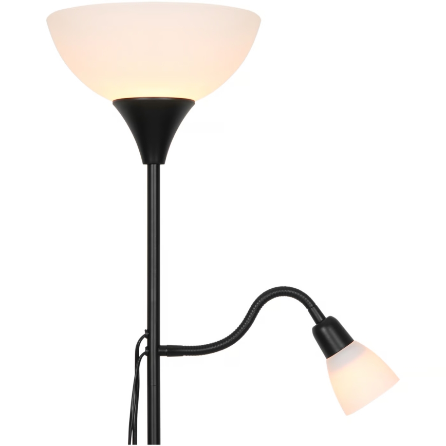 Nordlux - Golvlampa LAURIA 1xE27/40W/230V + 1xE14/15W svart