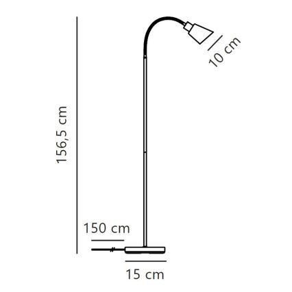 Nordlux - Golvlampa MOLLI 1xE14/25W/230V