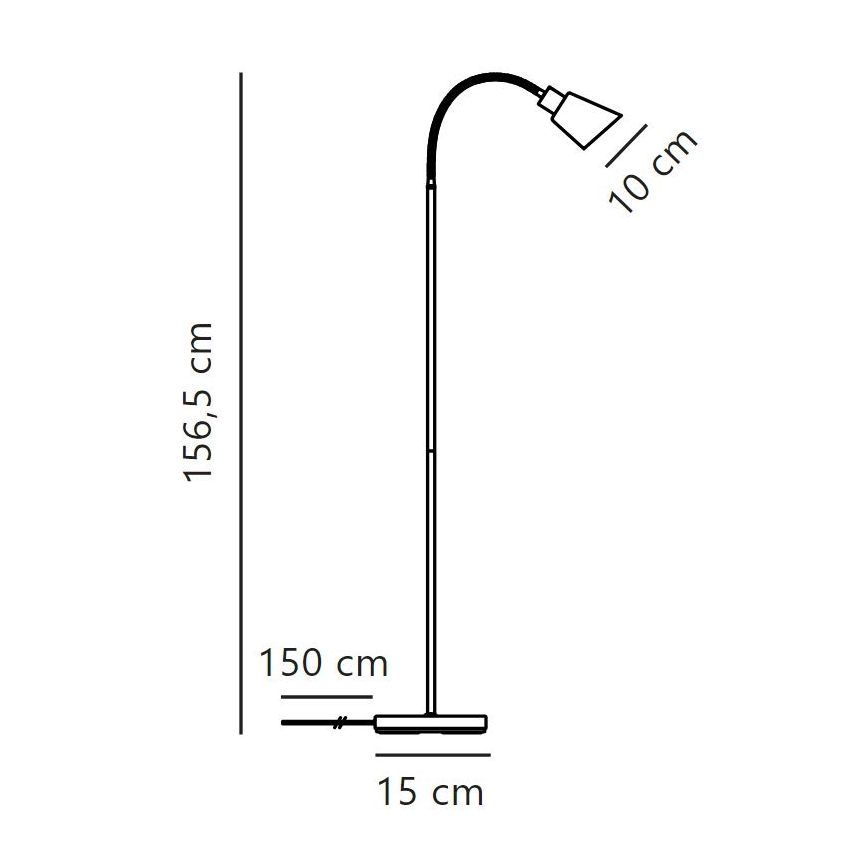 Nordlux - Golvlampa MOLLI 1xE14/25W/230V