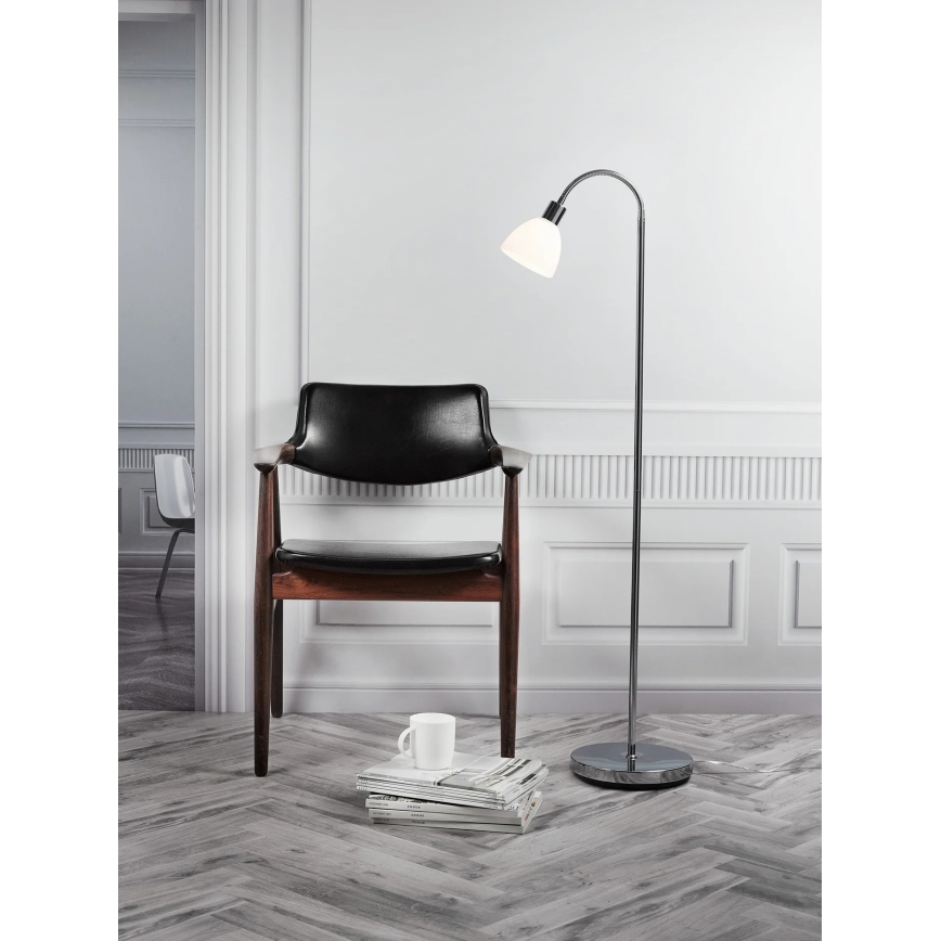 Nordlux - Golvlampa RAY 1xE14/25W/230V blank krom 153,5 cm