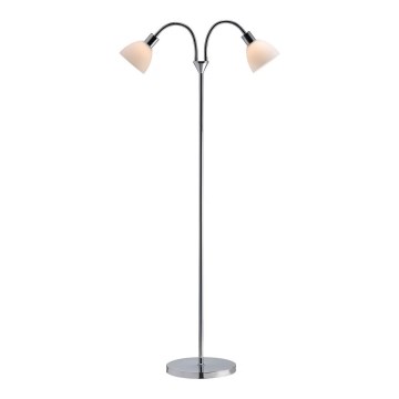 Nordlux - Golvlampa RAY 2xE14/25W/230V blank krom