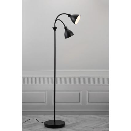 Nordlux - Golvlampa RAY 2xE14/25W/230V svart