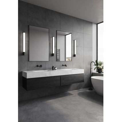 Nordlux - LED-belysning för badrumsspegel med eluttag MALAIKA LED/15W/230V IP44 68,4cm svart