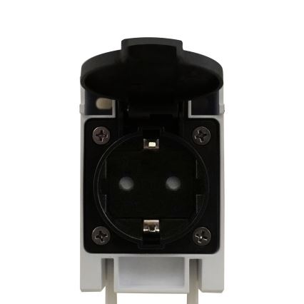 Nordlux - LED-belysning för badrumsspegel med eluttag MALAIKA LED/15W/230V IP44 68,4cm svart