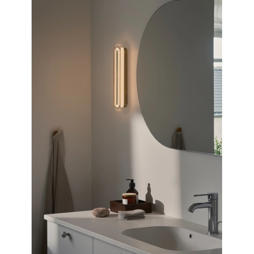 Nordlux - LED-väggarmatur för badrum CAVARA LED/11W/230V 3000/4000K IP44 mässing