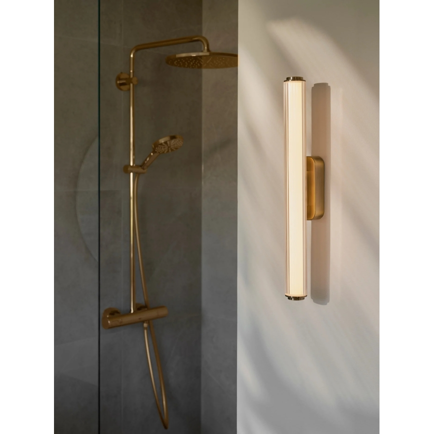 Nordlux - Dimbar LED-väggarmatur för badrum VIRELLE LED/12W/230V 3000/4000K IP44 mässing