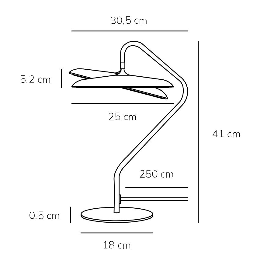 Nordlux - LED bordslampa ARTIST LED/15W/230V svart