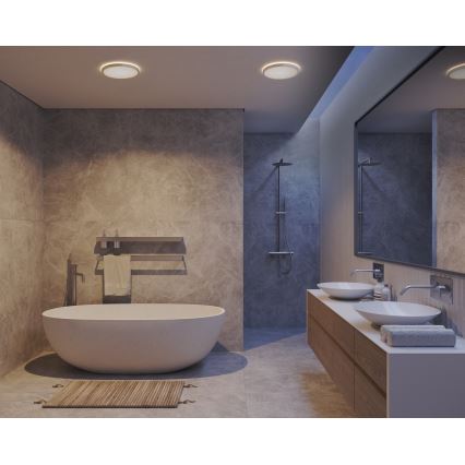 Nordlux - OJA LED dimbar badrumstaklampa LED/19W/230V 3000/4000K IP54 Ø 43 cm