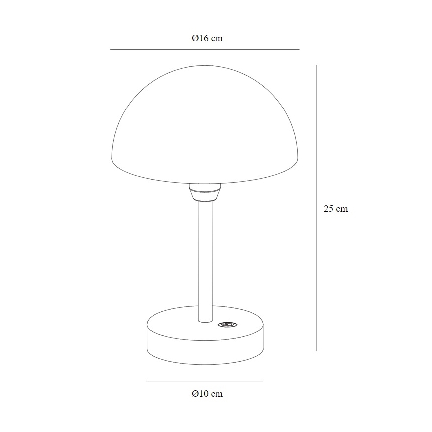 Nordlux - LED Dimbart uppladdningsbart utomhusbordslampa ELLEN LED/2,8W/3,7V IP44 vit