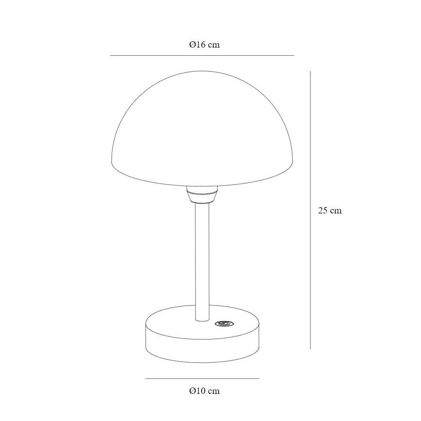 Nordlux - LED dimbar, uppladdningsbar utomhusbordslampa ELLEN LED/2,8W/3,7V 2200 mAh IP44 beige