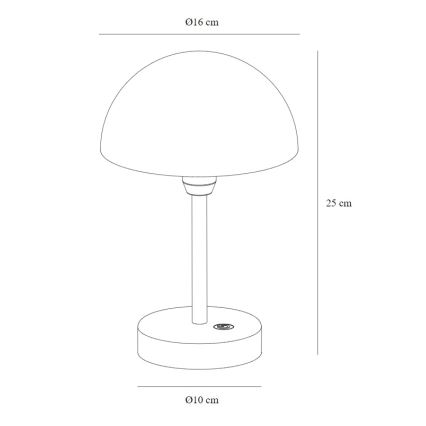 Nordlux - LED dimbar uppladdningsbar utomhusbordslampa ELLEN LED/2,8W/3,7V 2200 mAh IP44 grön