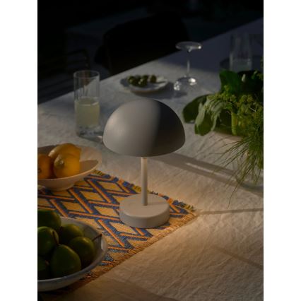 Nordlux - LED dimbar uppladdningsbar utomhusbordslampa ELLEN LED/2,8W/3,7V 2200 mAh IP44 grå