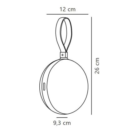 Nordlux - LED Dimbart utomhus bärbart ljus BRING TO-GO LED/1W/3,7V IP54 1500 mAh svart