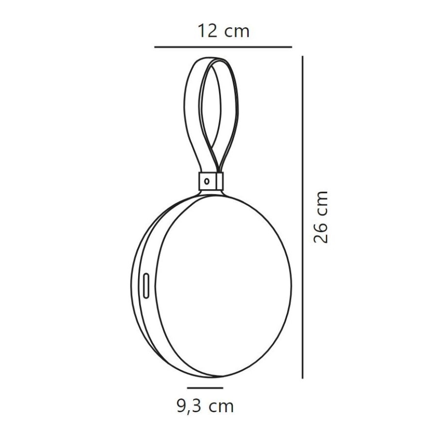 Nordlux - LED Dimbart utomhus bärbart ljus BRING TO-GO LED/1W/3,7V IP54 1500 mAh svart