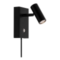 Nordlux - LED Dimbar väggspot OMARI LED/3,2W/230V svart