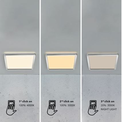 Nordlux - LED dimbar badrumstaklampa OJA LED/14,5W/230V 3000/4000K IP54 30x30 cm