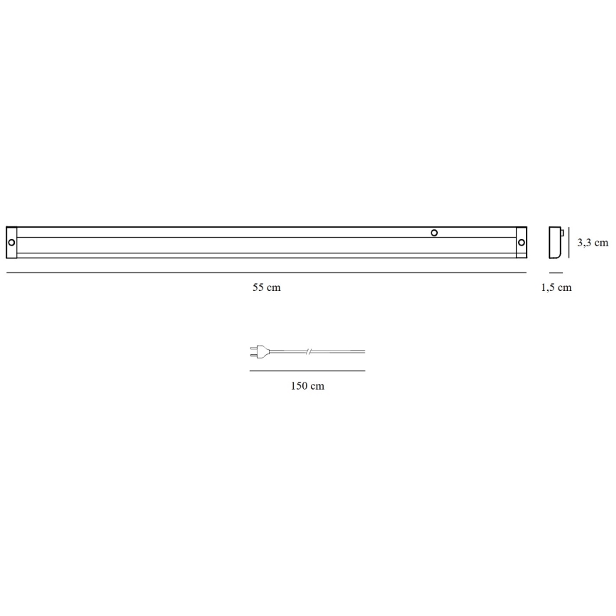 Nordlux - LED lampa för undersidan av köksskåp PRESTON LED/8W/230V 3000/4000K 55 cm