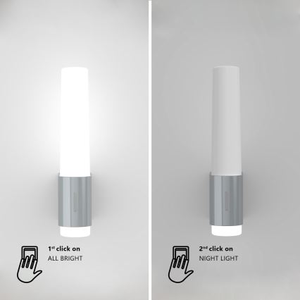 Nordlux - LED Ljusreglerad Vägglampa för badrum HELVA LED/6,8W/230V IP44 CRI 90 vit