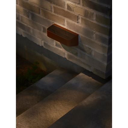 Nordlux - LED-solarlampa med sensor MARCELLIO LED/5W/5V IP54 2200 mAh brun