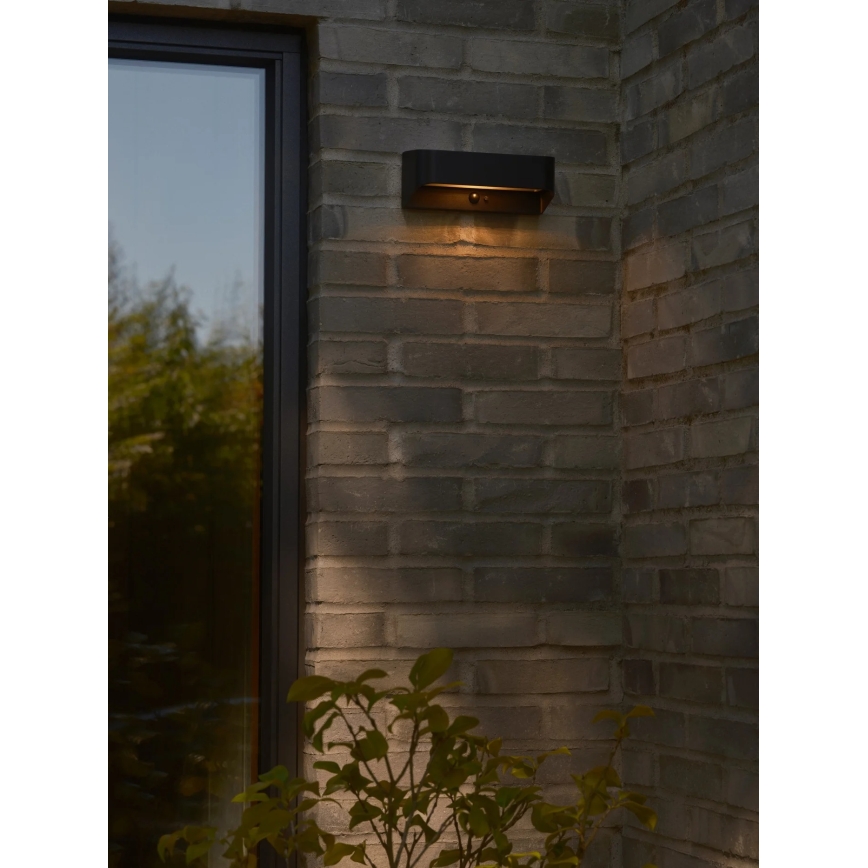 Nordlux - LED solarlampa med sensor MARCELLIO LED/5W/5V IP54 2200 mAh svart