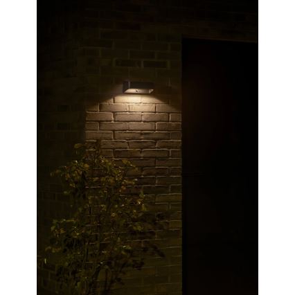 Nordlux - LED solarlampa med sensor MARCELLIO LED/5W/5V IP54 2200 mAh svart