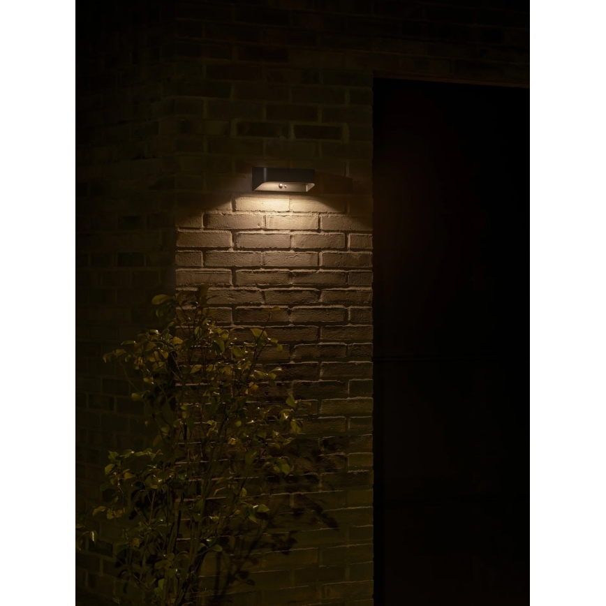 Nordlux - LED solarlampa med sensor MARCELLIO LED/5W/5V IP54 2200 mAh svart